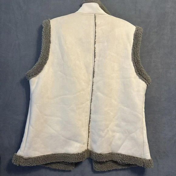 Akemi + Kin Anthropologie Phoebe Vest One Size Faux Suede Sherpa Lined Cozy - Picture 5 of 10